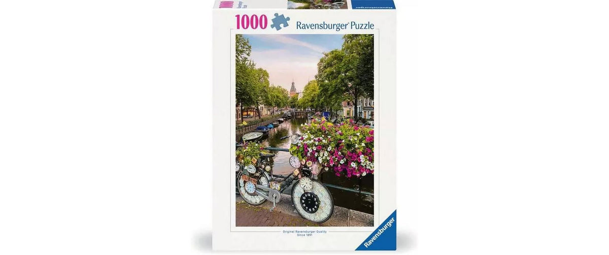 Puzzle Fahrrad und Blumen in Amsterdam 14-99 Jahre
