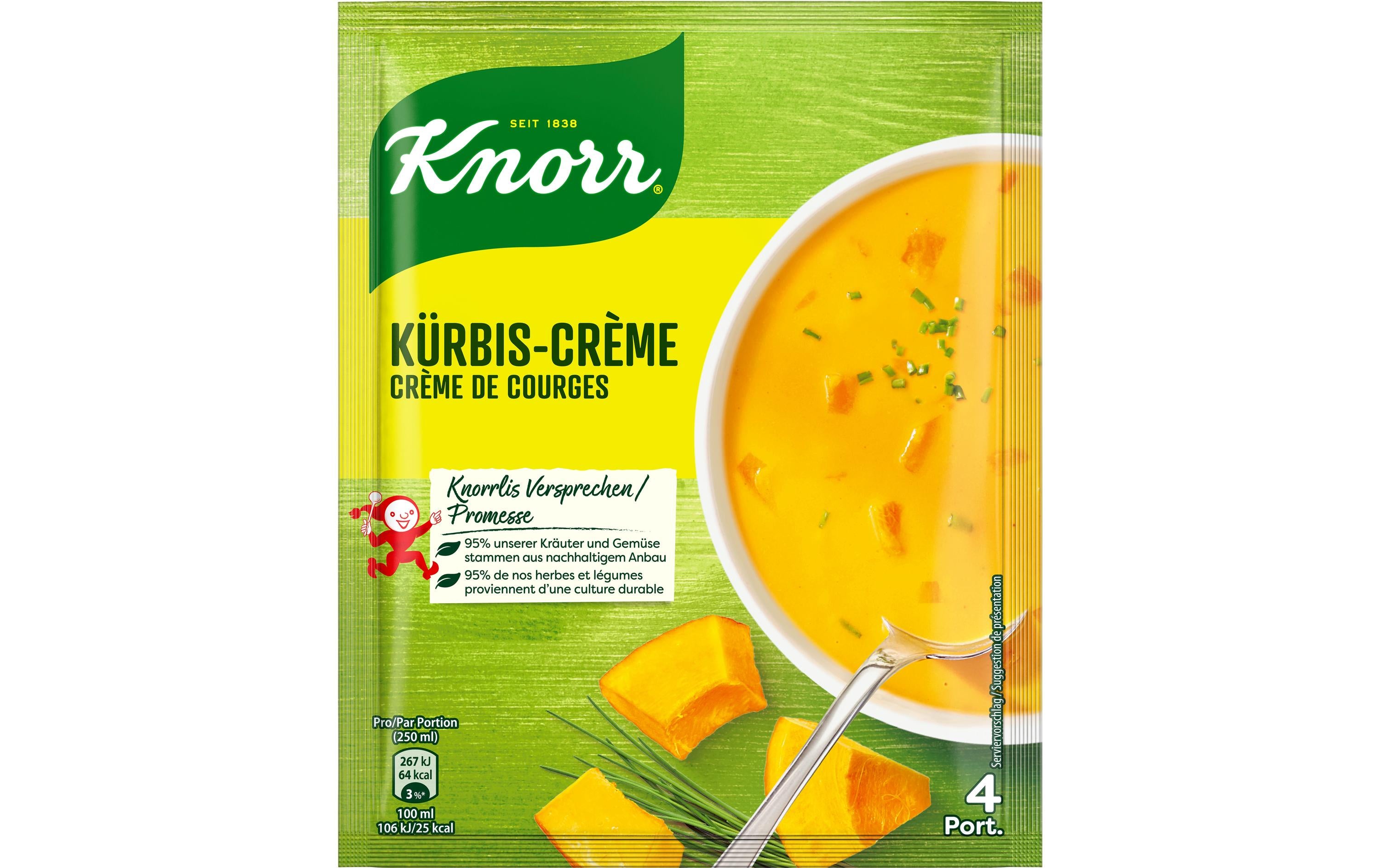 KNORR Kürbis-Crème Suppe 4 Portionen