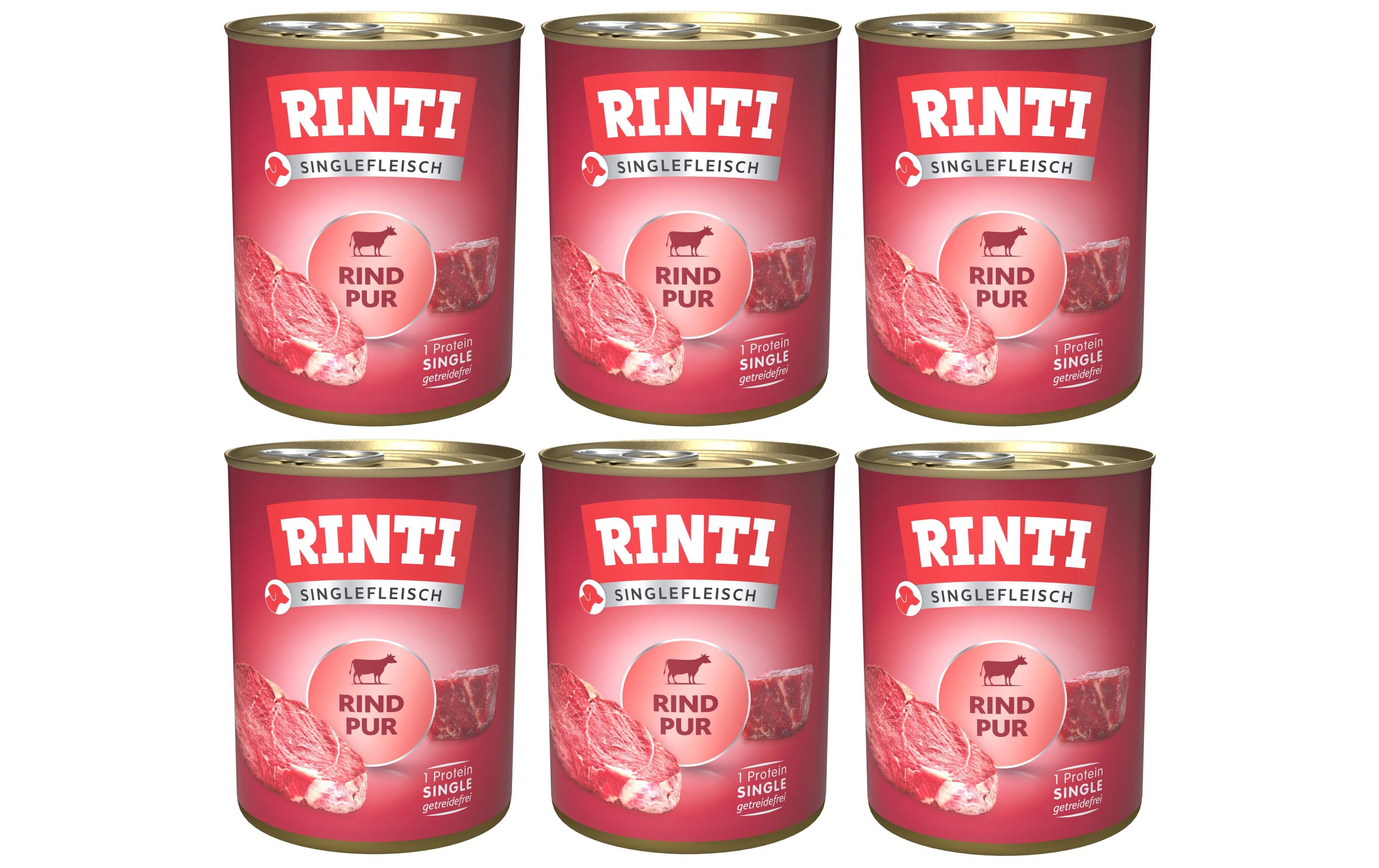 Rinti Singlefleisch Dose Rind Pur KIT 6 x 800g