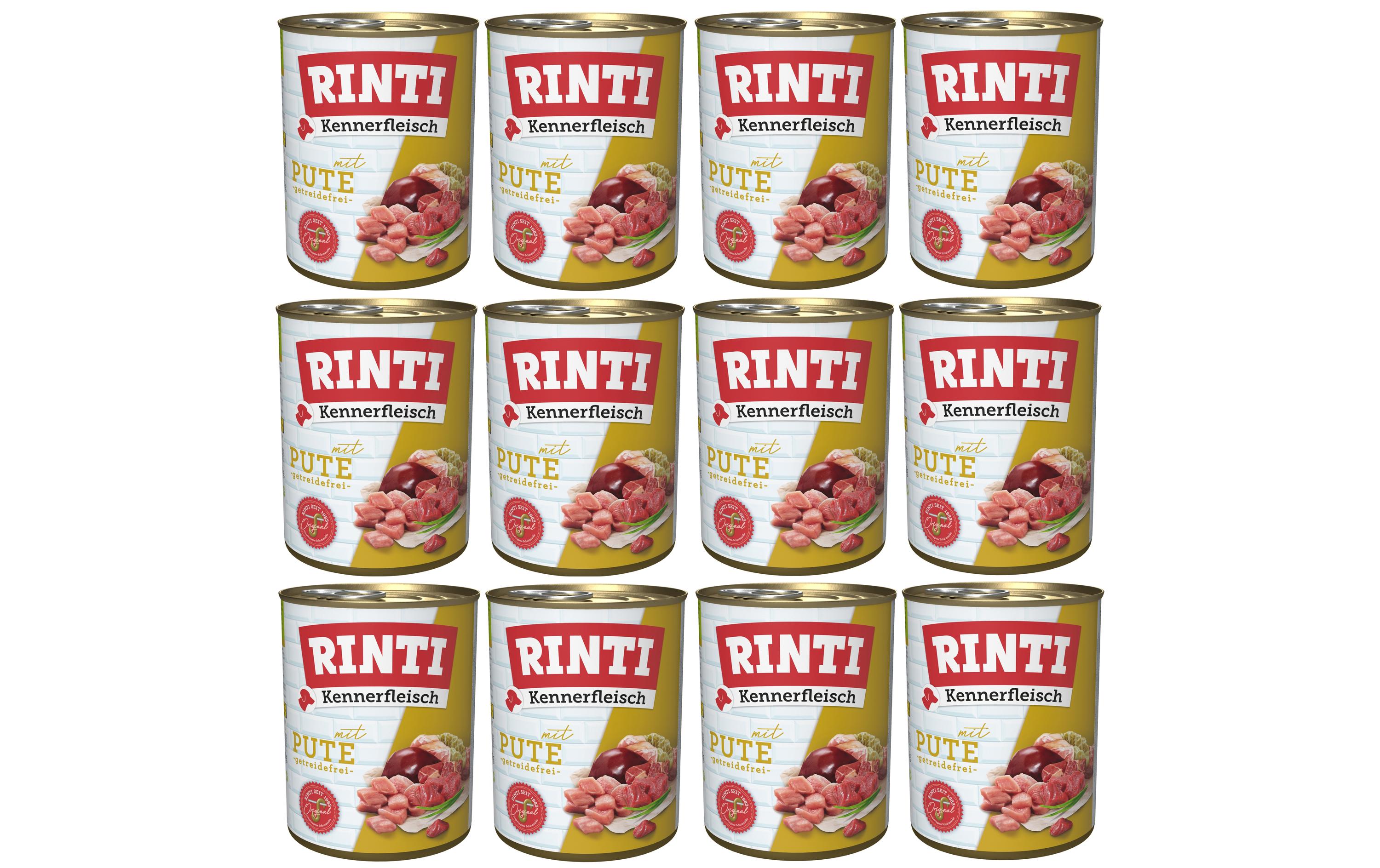 Rinti Kennerfleisch pur Dose Pute KIT 12 x 800g