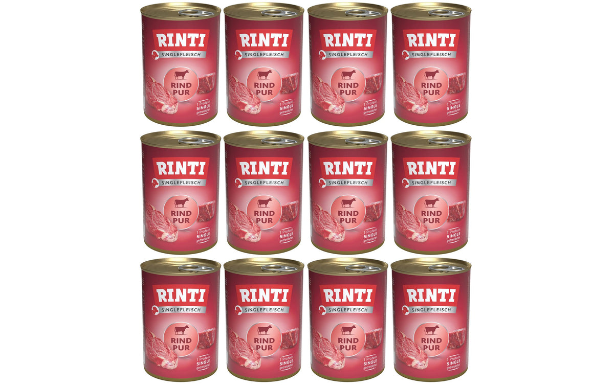 Rinti Singlefleisch Dose Rind Pur KIT 12 x 400g