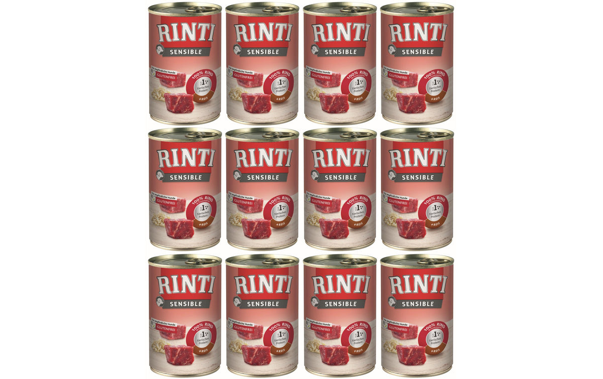 Rinti Sensible Dose Rind + Reis KIT 12 x 400g