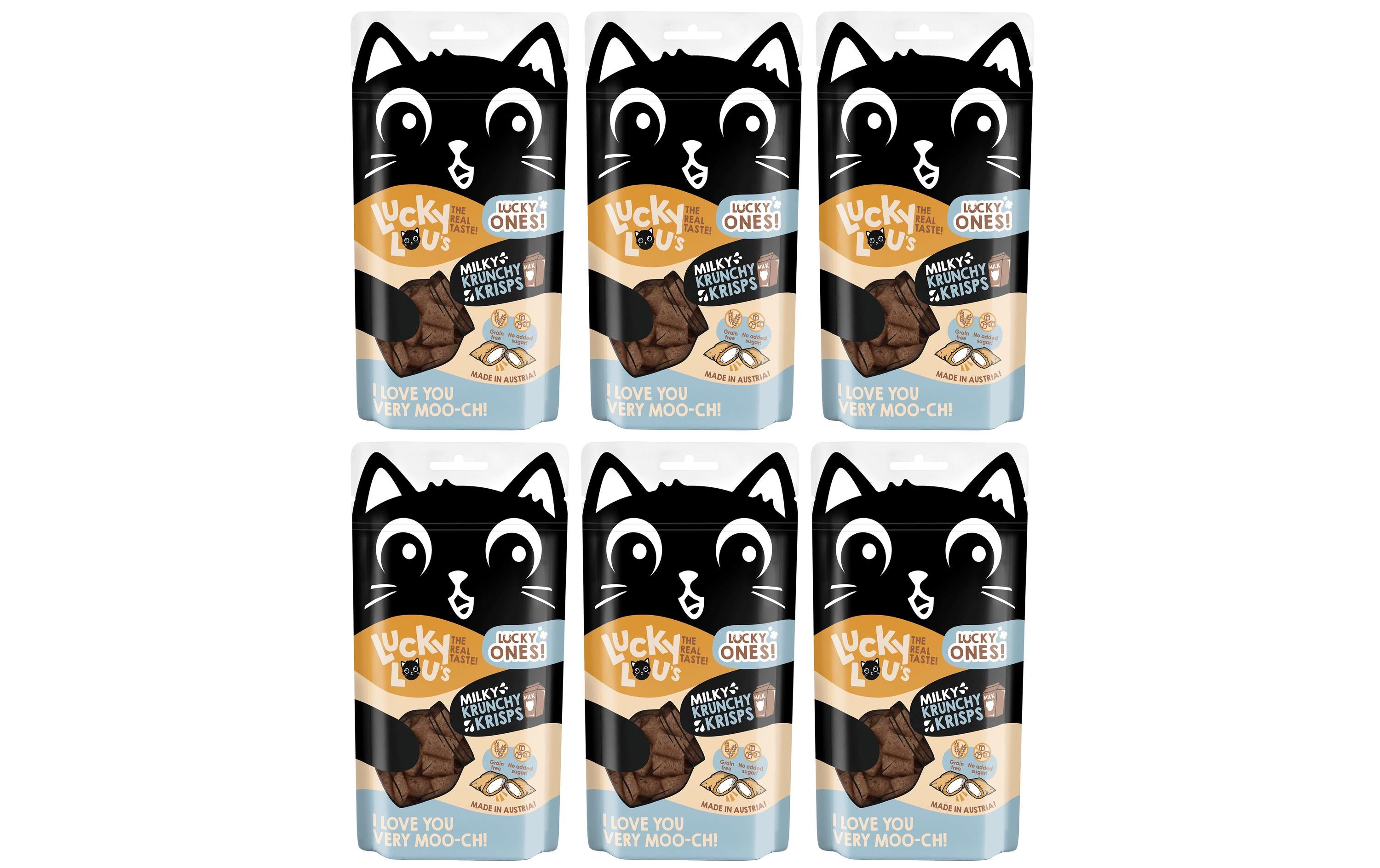 Lucky Lou Lucky Ones Krunchy Krisps Milch 6x60g KIT