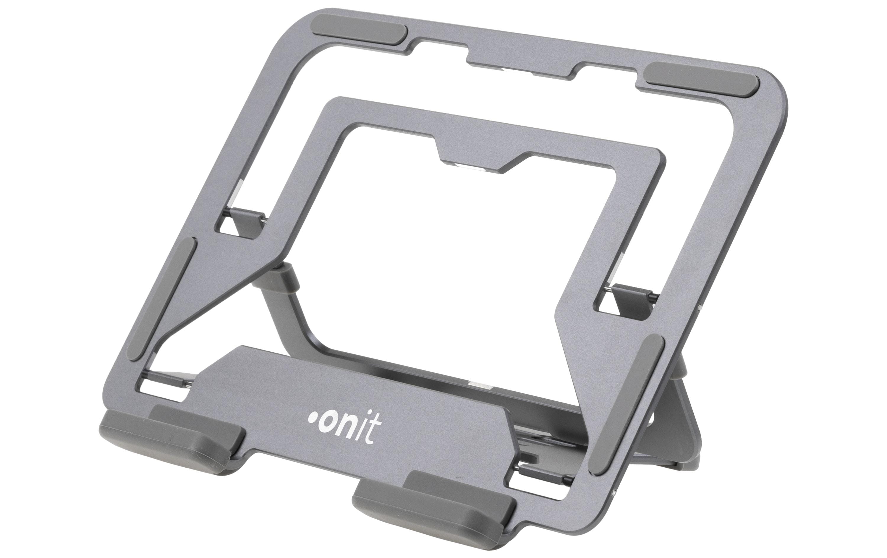 onit Notebook-Ständer FLAT klappbar, neigbar, grau