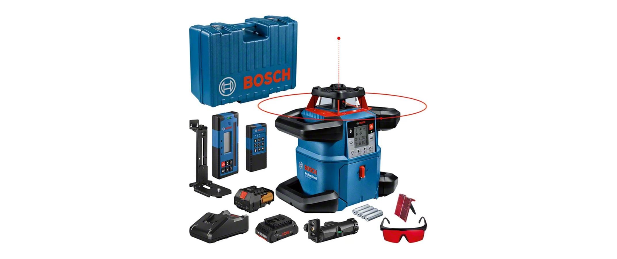 BOSCH Pro Rotationslaserl GRL 600 CHV mit Akku und Schnellladegerät