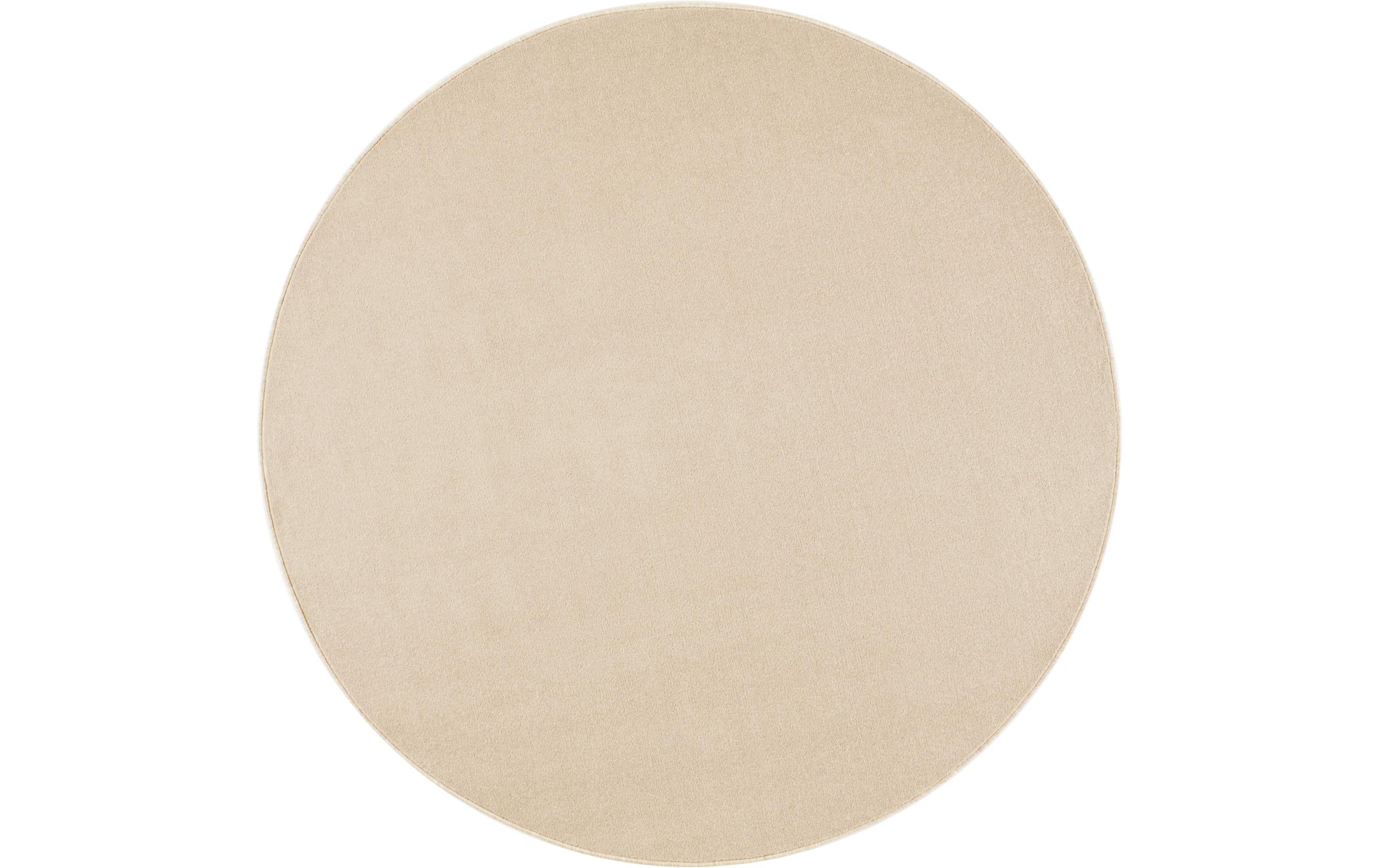 Hanse Home Teppich Nasty Rund Creme D: 133cm, Polypropylen, Fleece