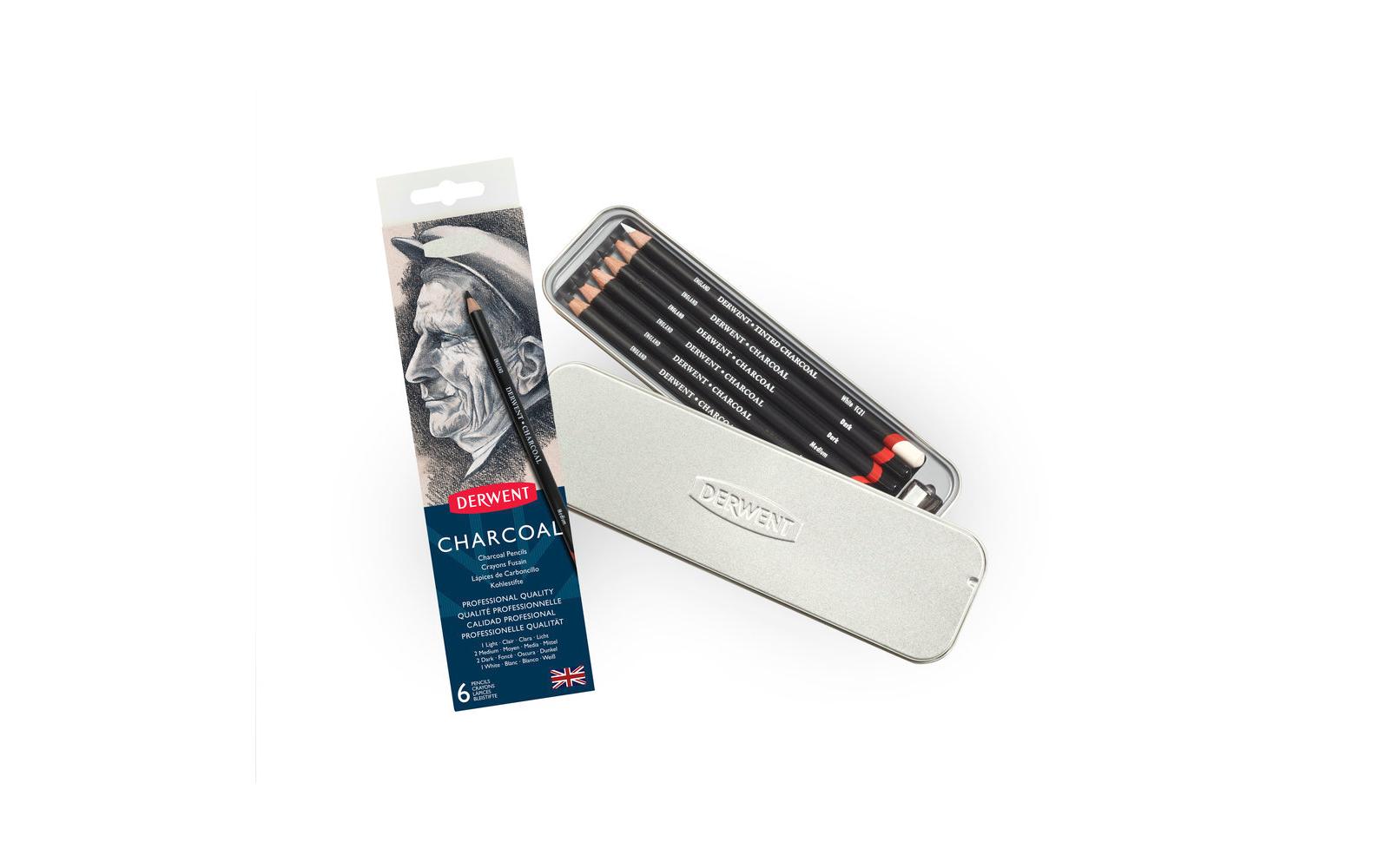 Derwent Professional Kohlestifte Charcoal 6 STk.