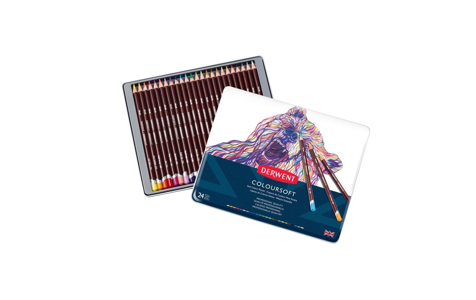 Derwent Professional Farbstift Coloursoft 24 STk. SB
