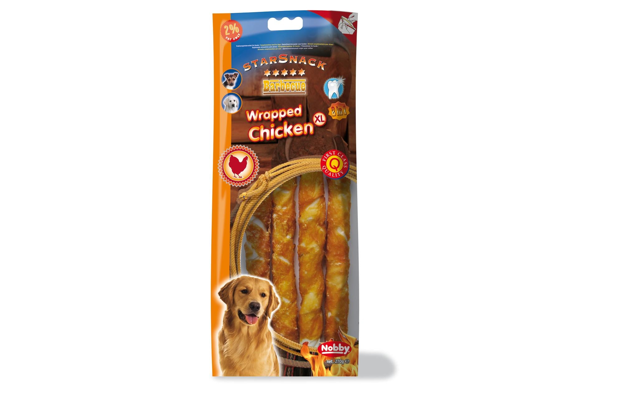 Nobby StarSnack Barbecue Wrapped Chicken XL 270g