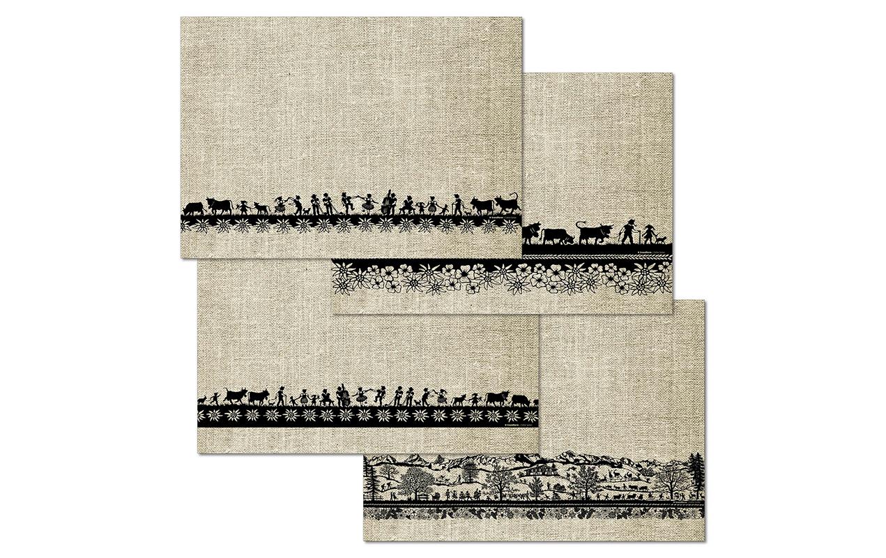 Trendform Papiertischset Swiss Tradition 3 29.7 cm x 42 cm / 4 Sujet à 12 Blatt