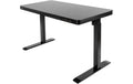 seville classics Airlift schwarz USB-C mit Glas Tischplatte 1.2 x 0.6 m