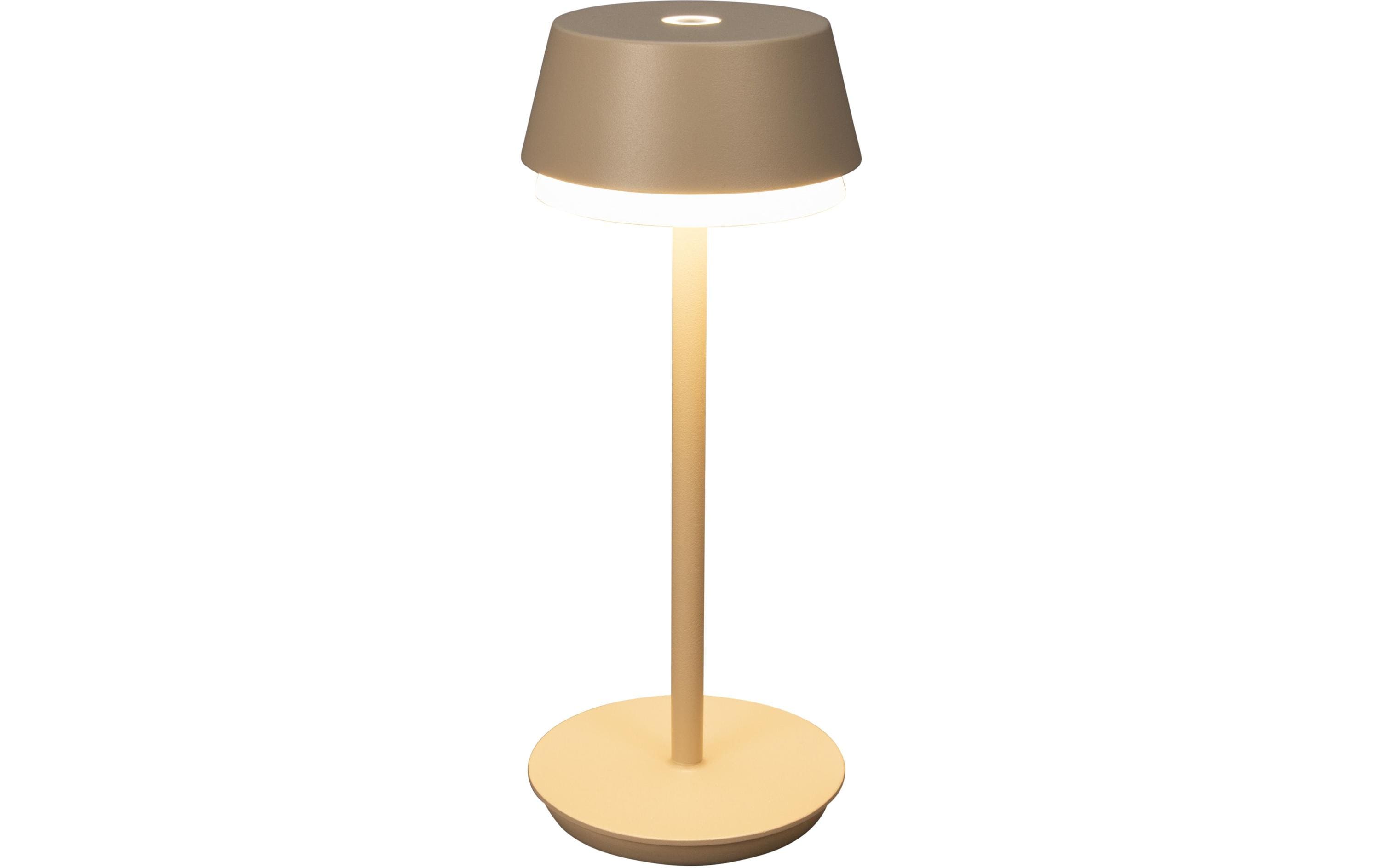 Konstsmide USB-Tischleuchte Lyon Sand LED RGBW, Akku, Dimmbar / IP54