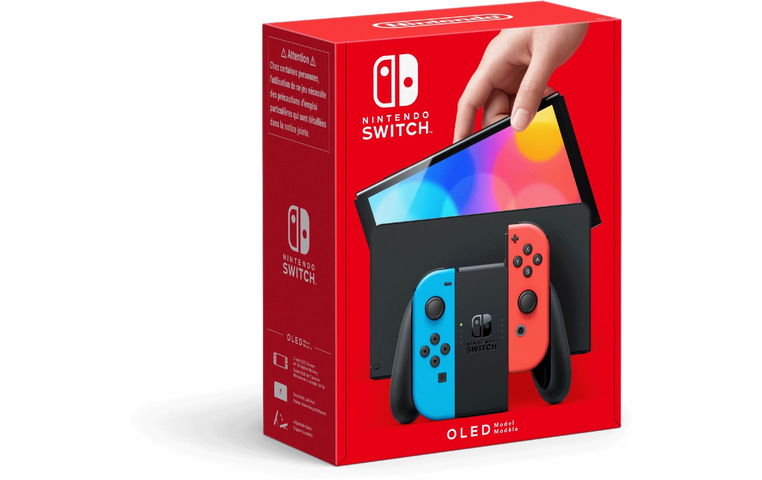 Nintendo Switch OLED neon-rot / neon-blau Alter: 3+