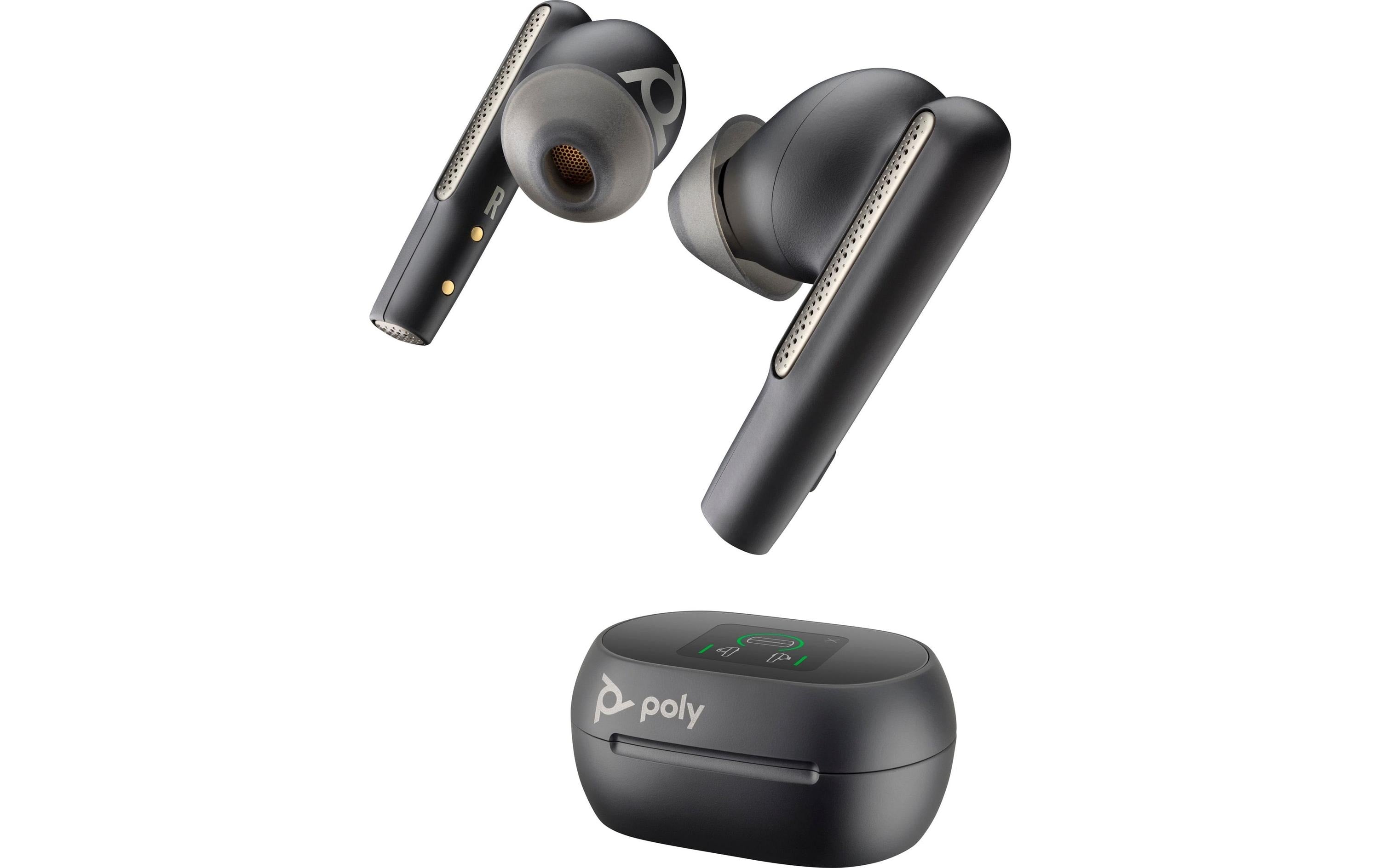 Poly Voyager Free 60+,MS,USB-C,Black Touchscreen Charge Case