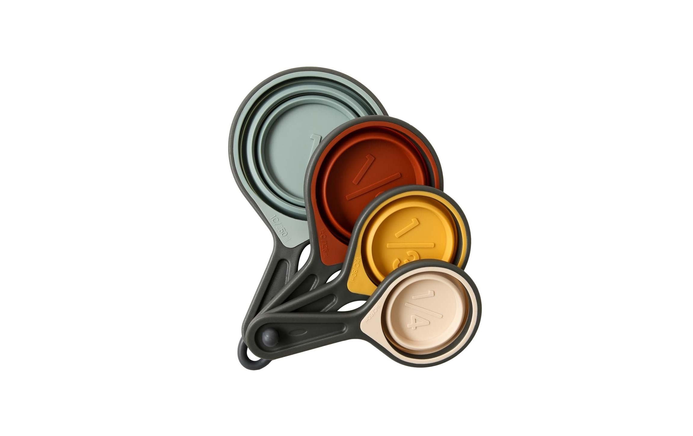Esmée Messlöffelset aus Silikon, 4er Set 1, 1/2, 1/3, 1/4 Cup, Lebensmittelecht