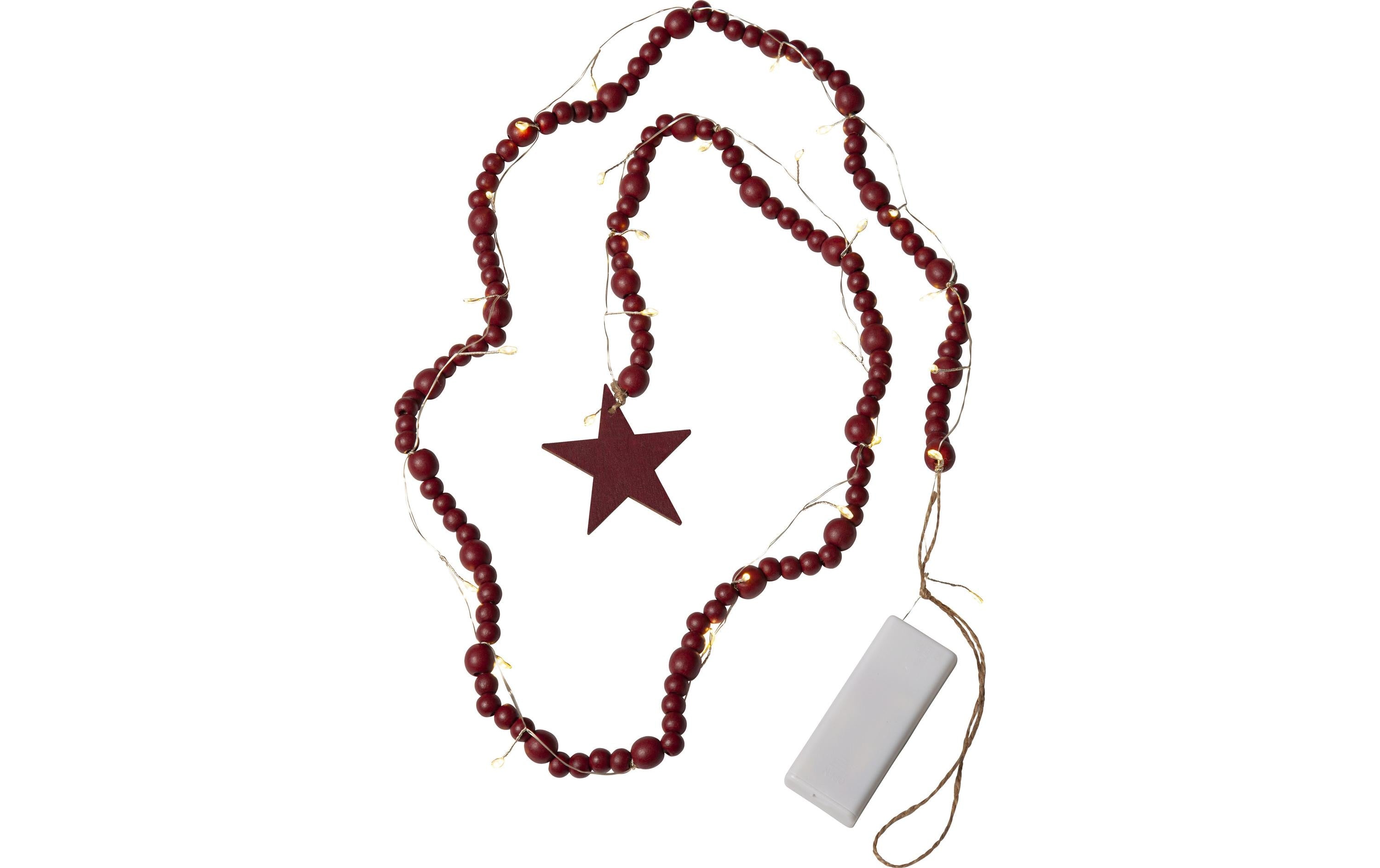 Star Trading Lichterkette Beady IP20, Warmweiss, 30 LEDs, 150cm