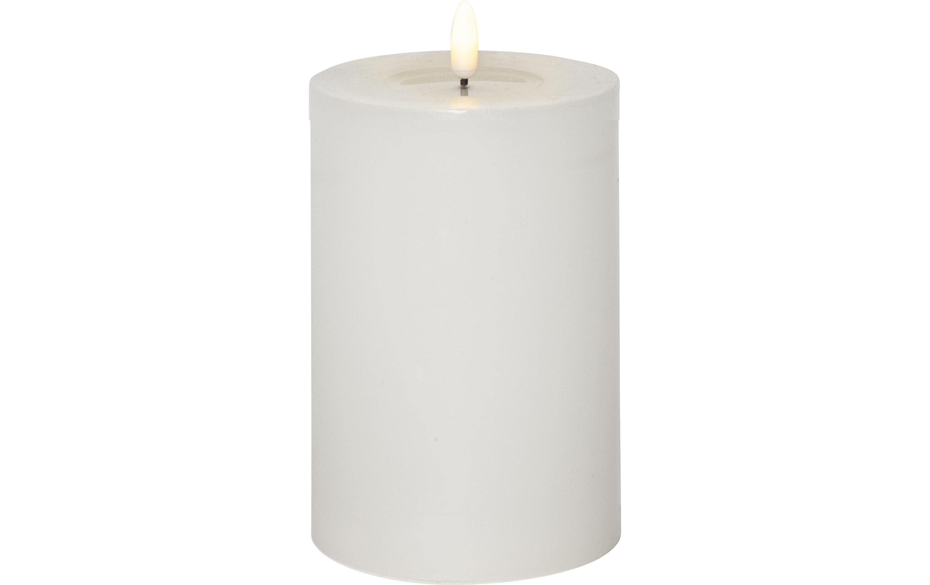 Star Trading LED Pillar Kerze Flow Big Indoor, Weiss, 17.50 cm Höhe, Timer