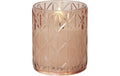 Star Trading LED Kerze Flamme Romb Indoor, Pink, 10.00 cm Höhe, Timer