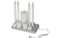 Star Trading LED Pillar Kerze Flamme Indoor, Weiss, Charge
