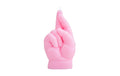 Candle Hand Baby Crossed Fingers Rosa,6x4x11 cm, Brenndauer ca. 1h