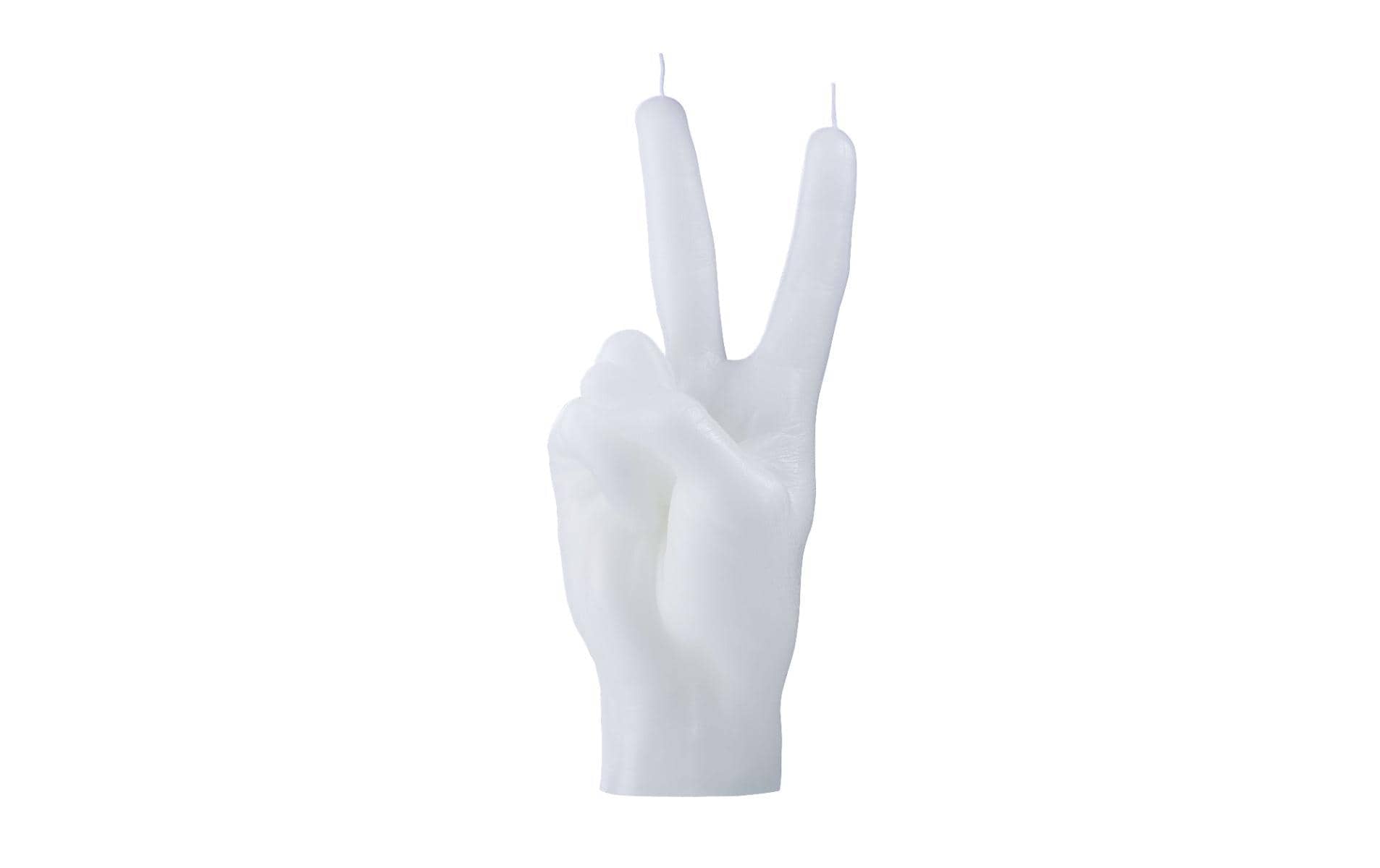 Candle Hand Victory Weiss,20x7x8 cm,Brenndauer ca.2h