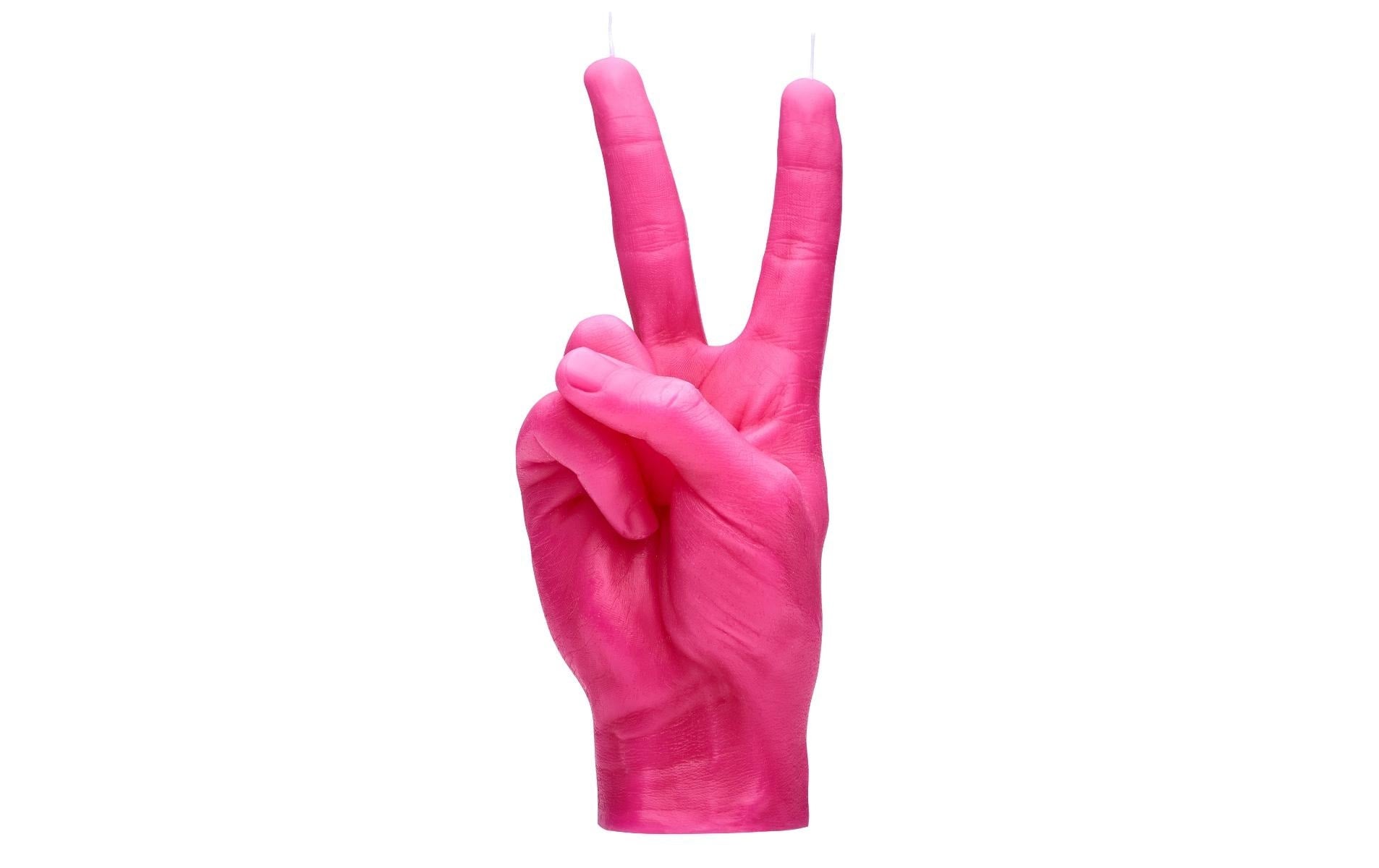 Candle Hand Victory Pink,20x7x8 cm,Brenndauer ca.2h