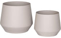 House Nordic Blumentopf- Set Trofa 2 Stk. Metal, Beige