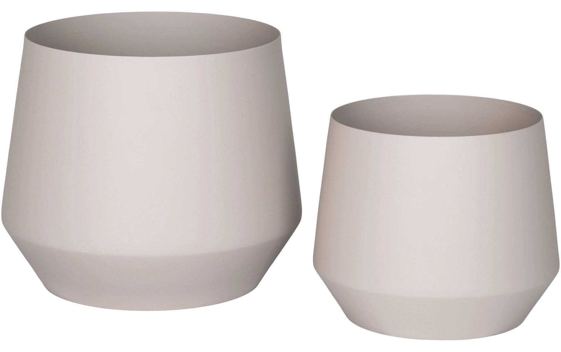 House Nordic Blumentopf- Set Trofa 2 Stk. Metal, Beige