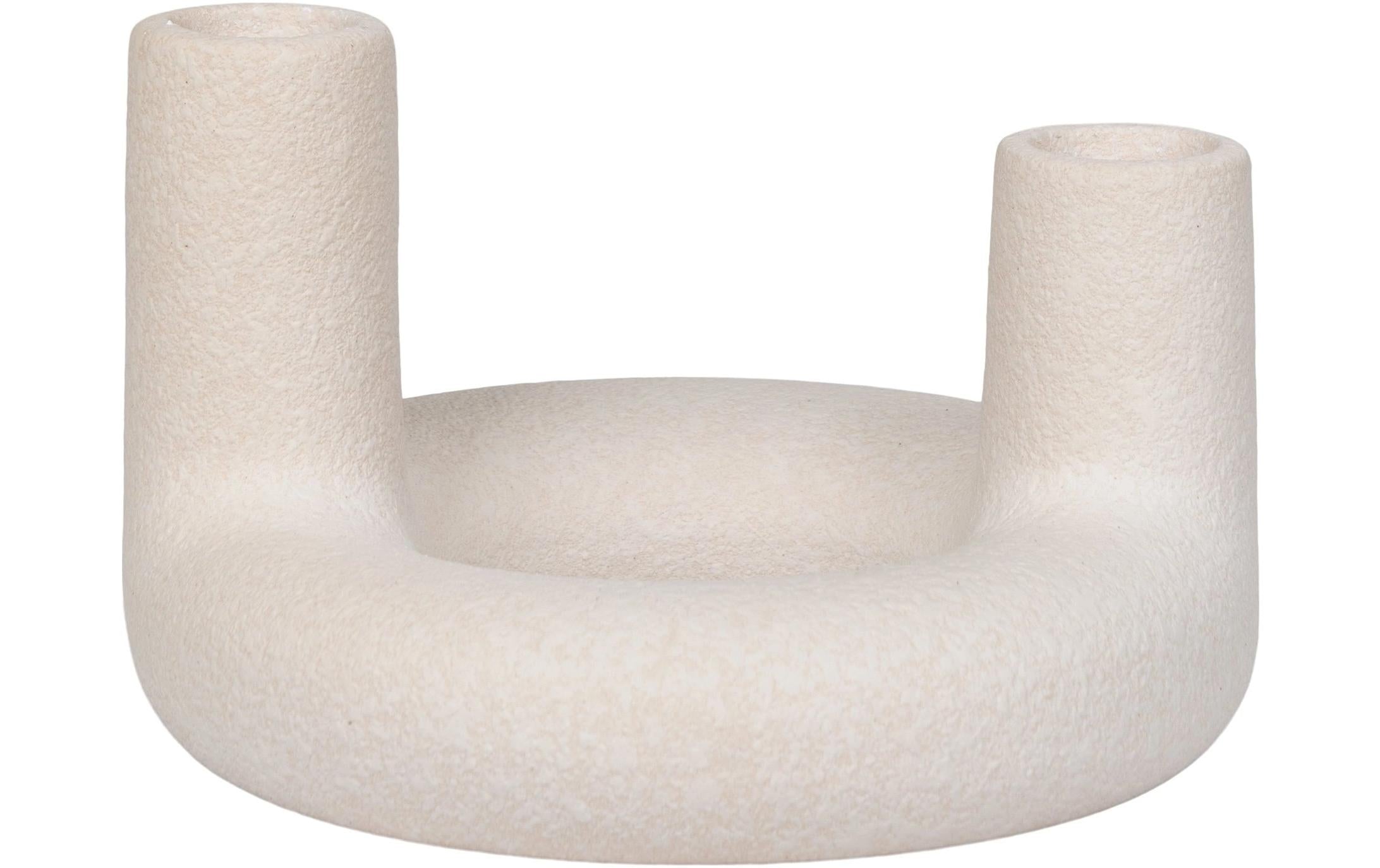 House Nordic Kerzenhalter Beige Keramik, ø13x8.5 cm