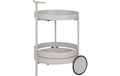 House Nordic Bar Trolley Beja cool grey Stahl, 2 Ablage, 40x49.5x61 cm