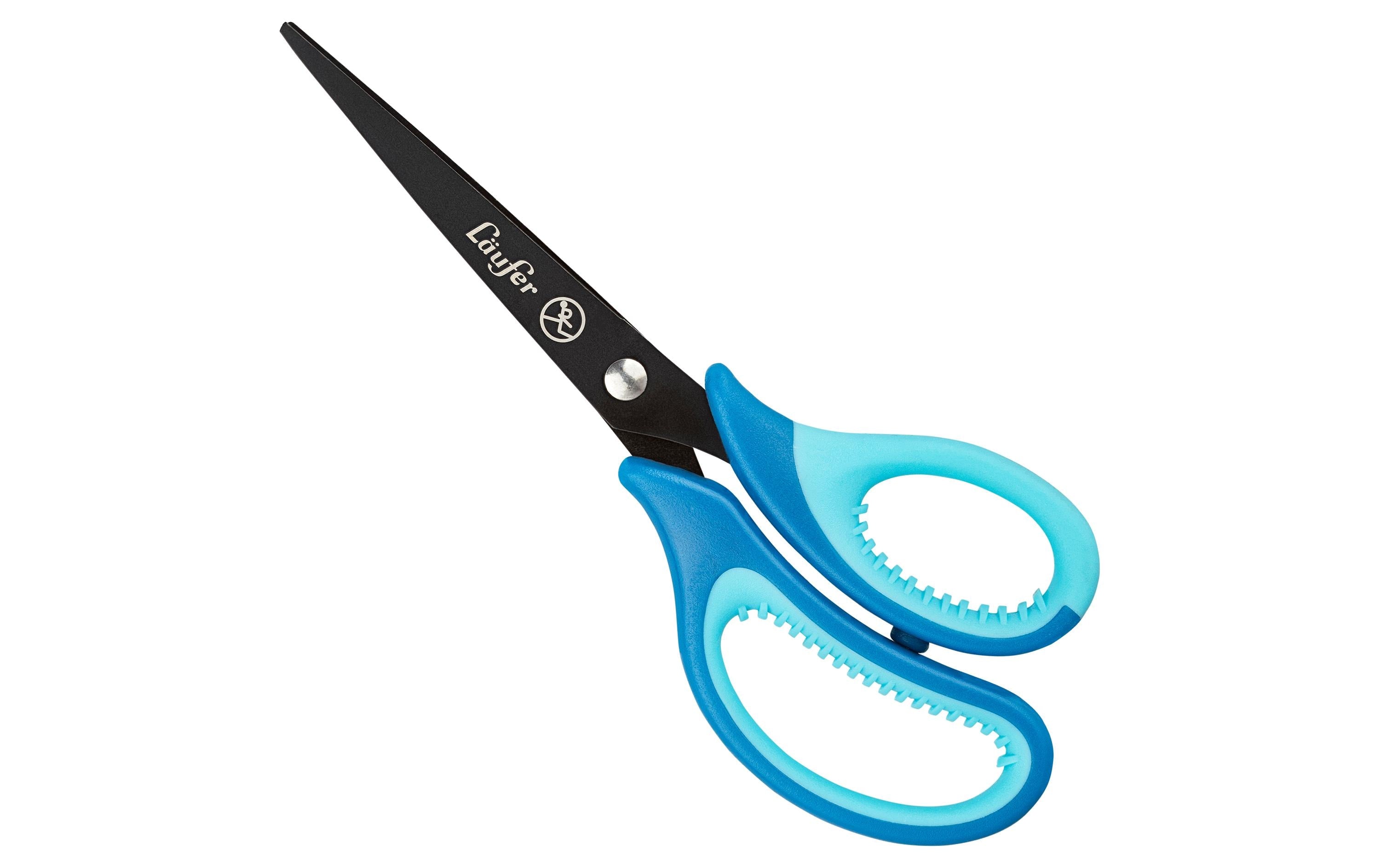 Läufer ergonomische Schul-/ Bastelschere 15 cm spitz, HBlau/DBlau