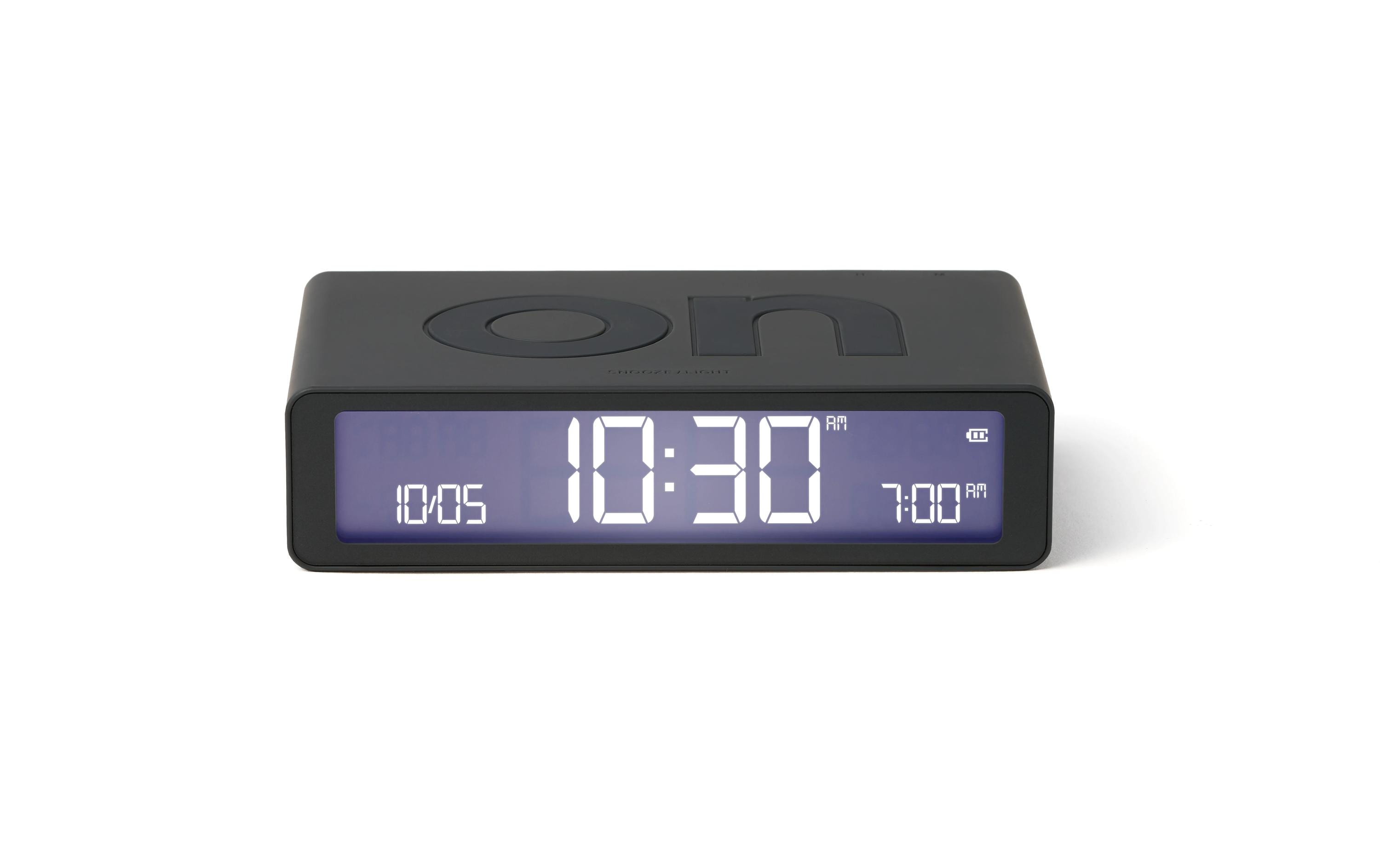 Lexon Digitalwecker Flip Classic LCD, inkl. USB-C Ladekabel, Dark Grey