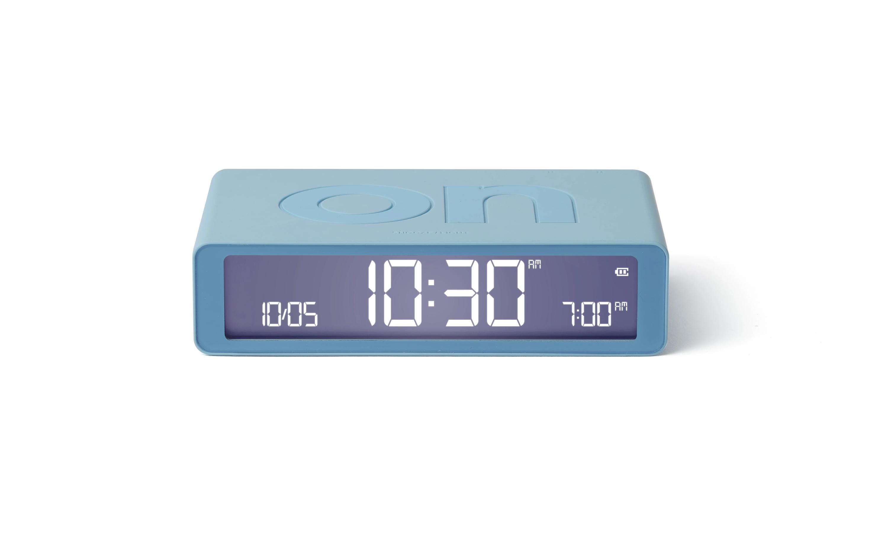 Lexon Digitalwecker Flip Classic LCD, inkl. USB-C Ladekabel, Hellblau