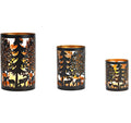 G. Wurm Windlicht Winterszene 3er Set
