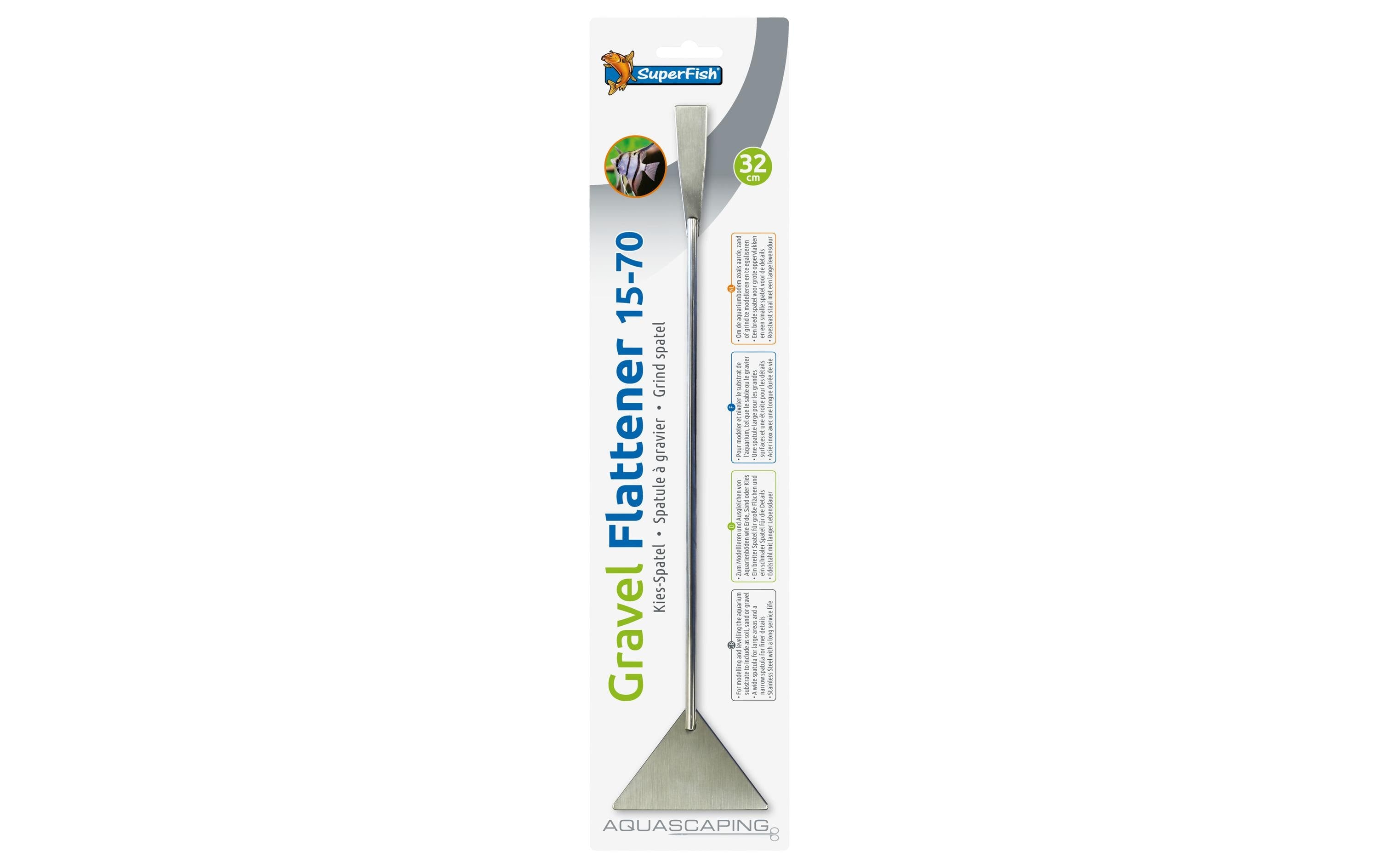 Superfish Edelstahl Kies Spatel 32cm