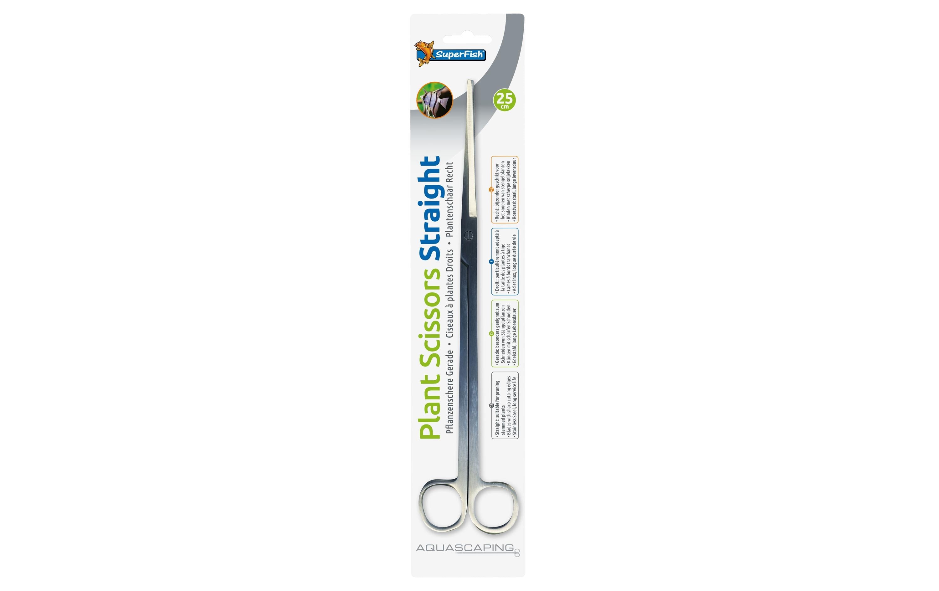Superfish Pflanzenschere 25cm Gerade Edelstahl