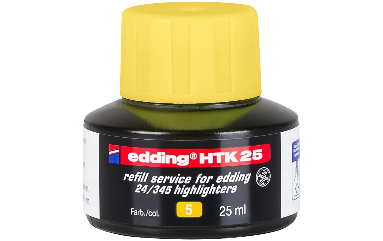 edding Nachfülltinte HTK25 gelb für Textmarker, 25ml