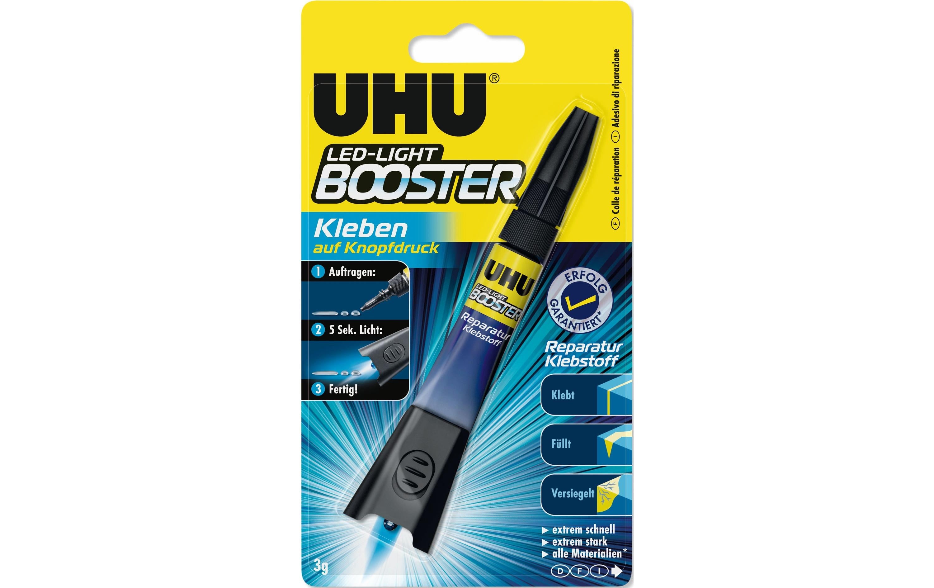 UHU Sekundenkleber LED Booster 3g