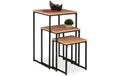 relaxdays Beistelltisch 3er Set MDF/Eisen, China