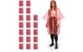 relaxdays Regenponcho einweg  20er Set ca. 122 x 125 cm, Rot