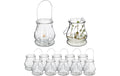 relaxdays Windlicht 12er Set ca. 10 x 8,5 cm, Transparent