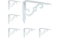 relaxdays Regalträger Antik 6er Set Weiss, Stahl