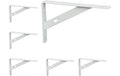 relaxdays Regalträger 6er Set Weiss, Stahl
