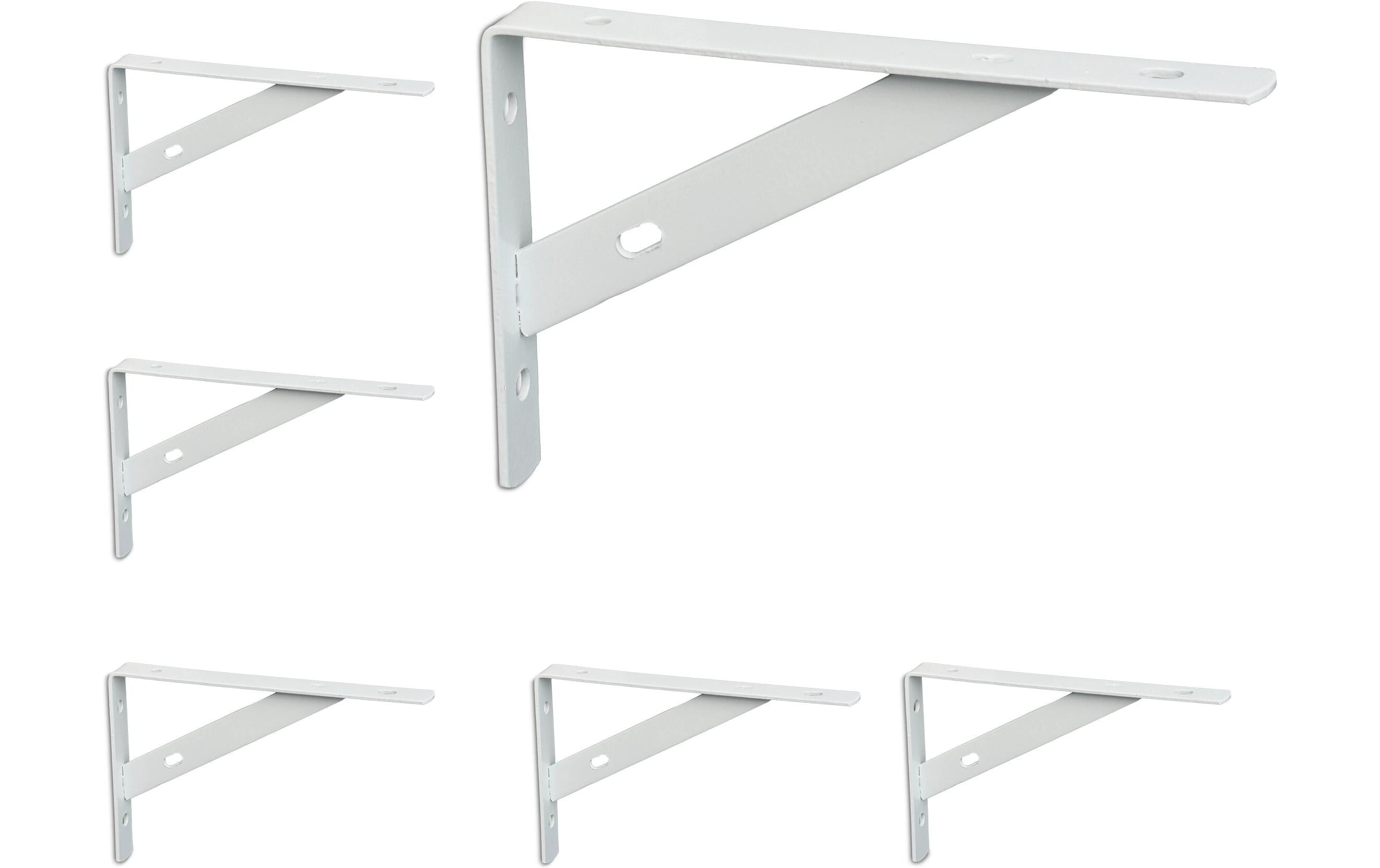 relaxdays Regalträger 6er Set Weiss, Stahl
