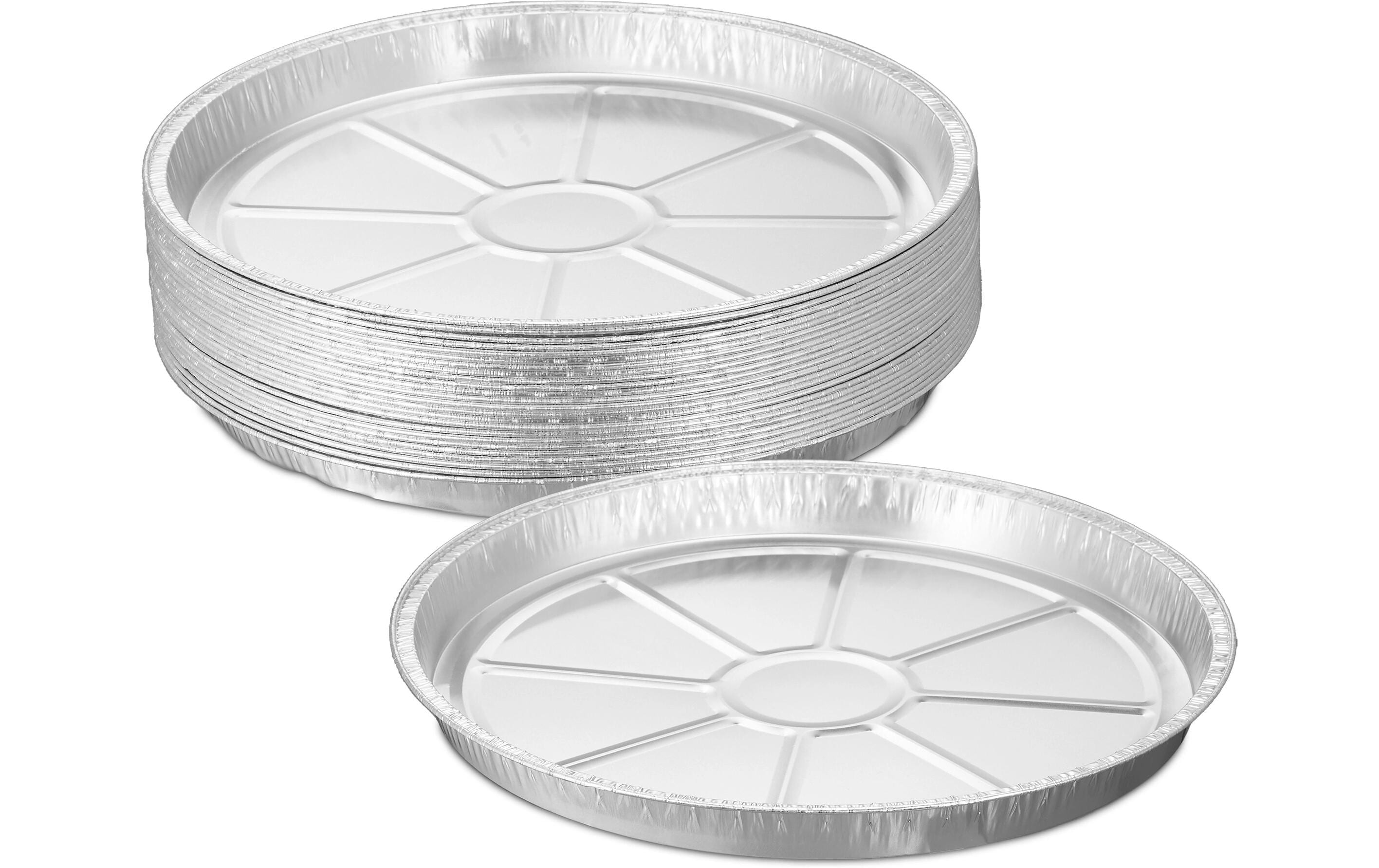 relaxdays Grillschale rund 25er Set Aluminium, ca. 3 x 27,5 cm