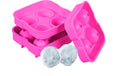 relaxdays Eiswürfelform Kugel 2er Set Silikon, Pink