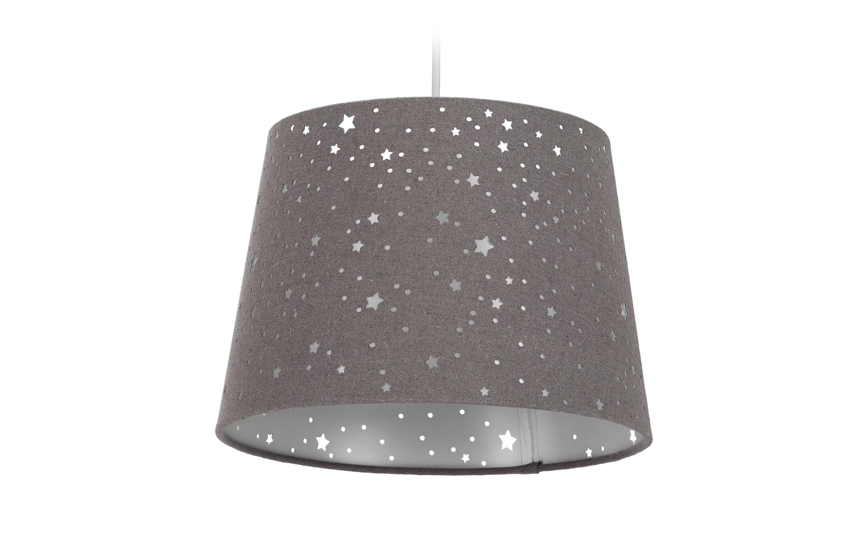Relaxdays Kinderzimmerlampe Sterne Grau