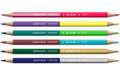 Caran d'Ache Farbstift Bicolor Farbig, 12 Farben, 6 Stifte