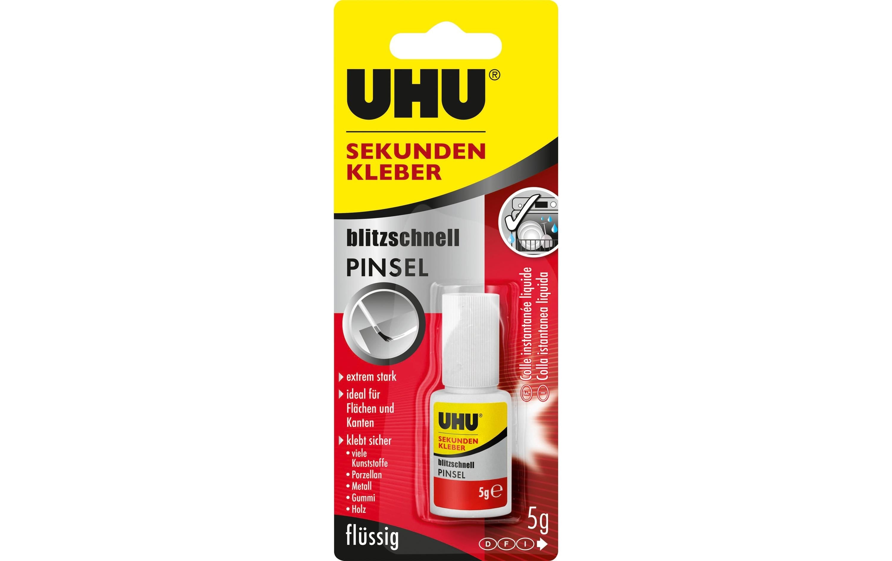 UHU Sekundenkleber mit Pinsel 5g