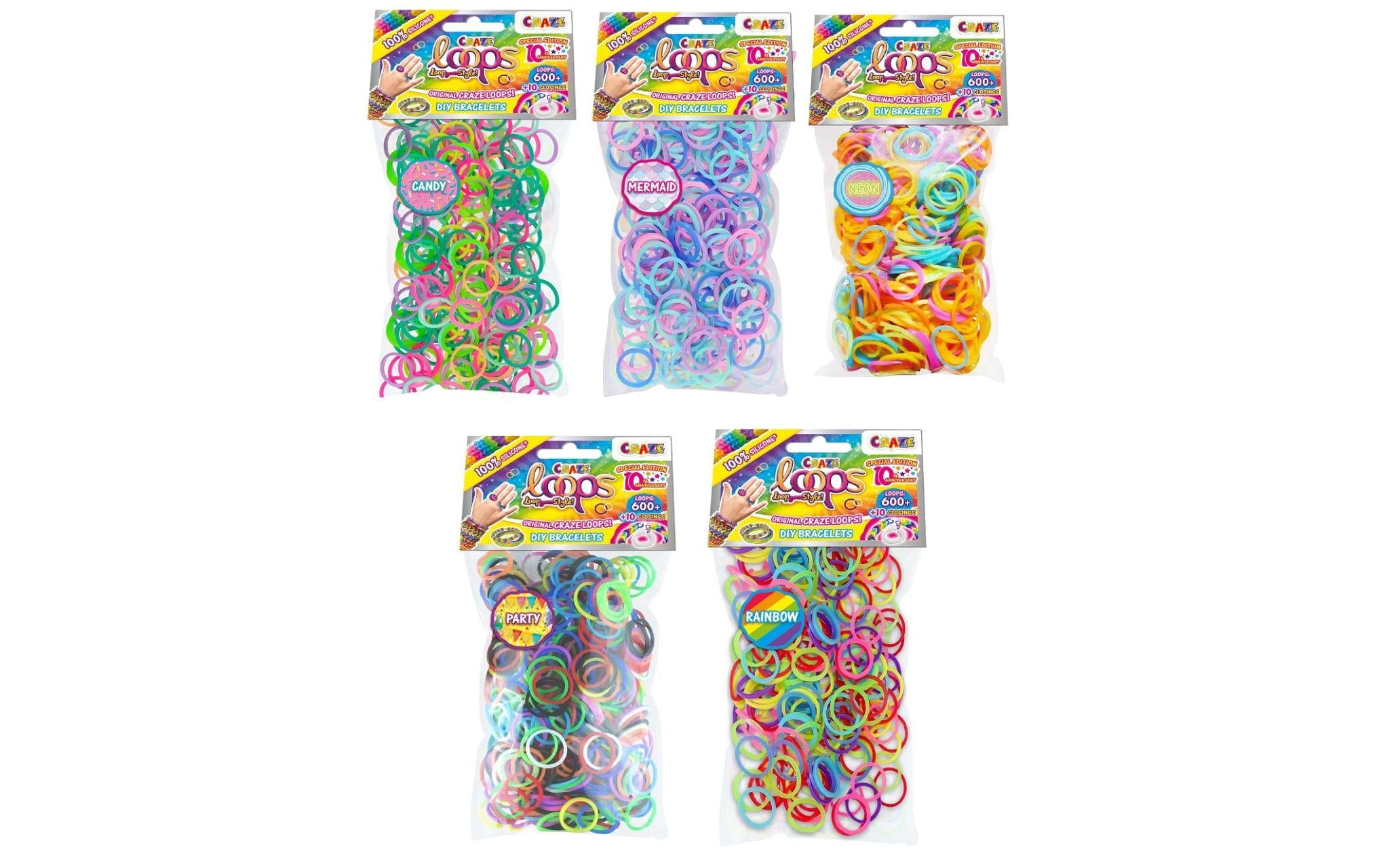 Craze Loops 600 Loops Bag ass.